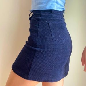 dusky blue skirt